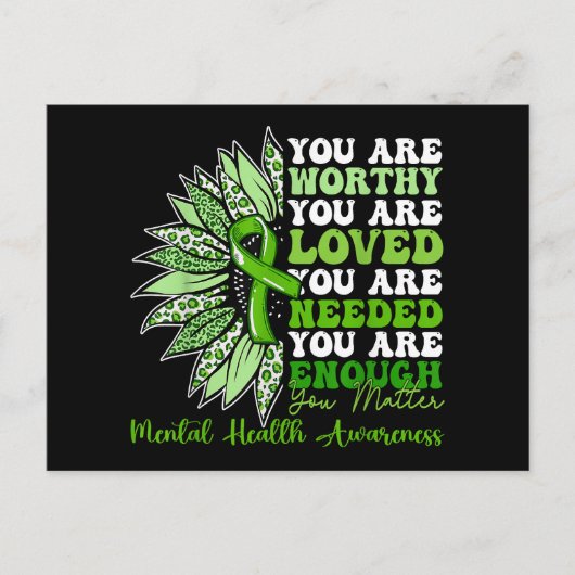 Motivatie ondersteuning Warrior Mental Health Awar Feestdagenkaart (Voorkant)