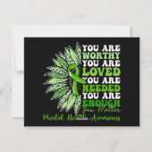 Motivatie ondersteuning Warrior Mental Health Awar Feestdagenkaart (Achterkant)