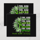 Motivatie ondersteuning Warrior Mental Health Awar Feestdagenkaart (Voorkant / Achterkant)