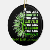 Motivatie ondersteuning Warrior Mental Health Awar Keramisch Ornament (Links)