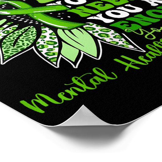 Motivatie ondersteuning Warrior Mental Health Awar Poster (Hoek)