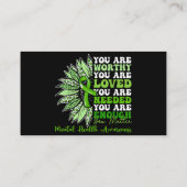 Motivatie ondersteuning Warrior Mental Health Awar Visitekaartje (Achterkant)