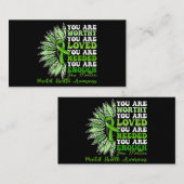 Motivatie ondersteuning Warrior Mental Health Awar Visitekaartje (Voorkant / Achterkant)