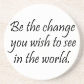 Motivatie onderzetters inspirerend Gandhi-geschenk (Voorkant)