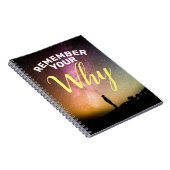 Motivatie onthoud je waarom dromige ruimteherinner notitieboek (Rechterzijde)