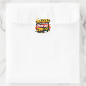 Motivatie Ontwerp Ronde Sticker (Tas)