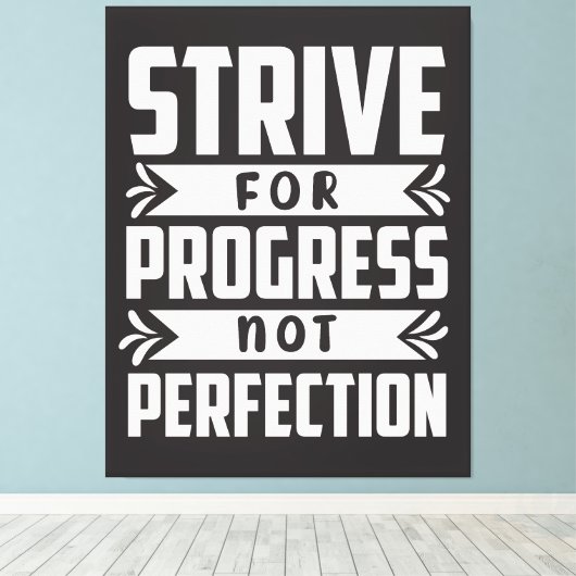 Motivatie ontwerp van het shirt canvas afdruk (Insitu (Houten vloer))