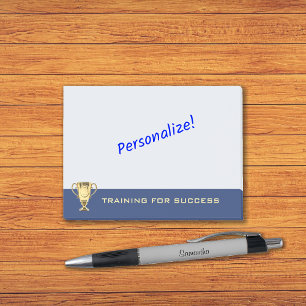Motivatie opleiding voor succes marineblauw post-it® notes