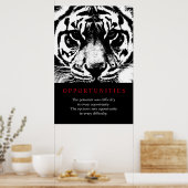 Motivatie opportuniteiten Quote Tiger Poster (Keuken)