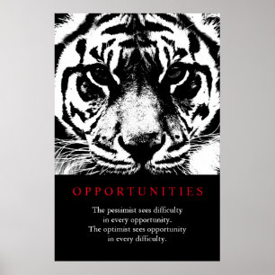 Motivatie opportuniteiten Quote Tiger Poster