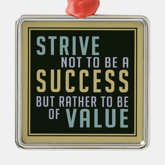 Motivatie ornament voor succes en waarde (Voorkant)