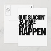 Motivatie parodie stoppen met Slackin Briefkaart (Voorkant / Achterkant)