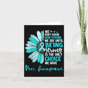 Motivatie Pcos Bewustzijn Zonnebloem Lint Teal Kaart