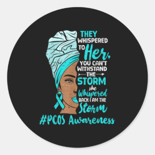 Motivatie PCOS Bewustzijn Zwarte Vrouwen Melanin R Ronde Sticker