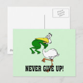 Motivatie Pelican en kikker nooit opgeven Briefkaart (Voorkant / Achterkant)
