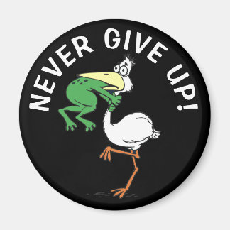 Motivatie Pelican en kikker nooit opgeven Magneet