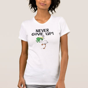 Motivatie Pelican en kikker nooit opgeven T-shirt