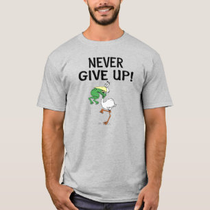 Motivatie Pelican en kikker nooit opgeven T-shirt