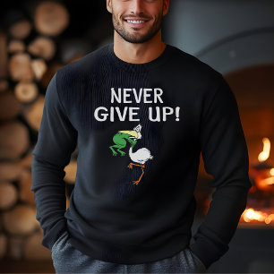 Motivatie Pelican en kikker nooit opgeven T-shirt