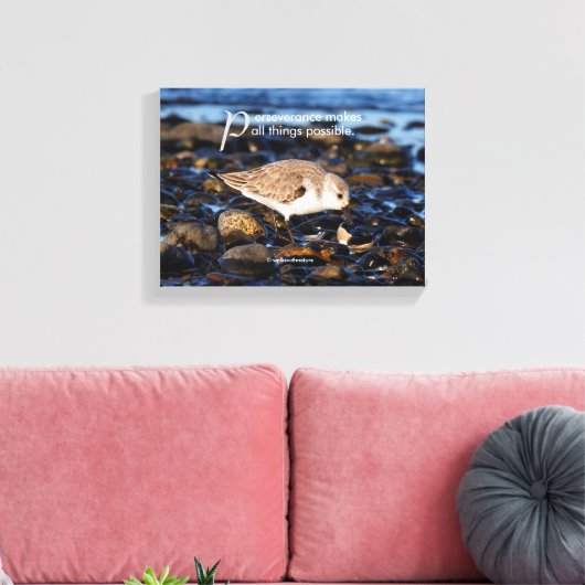 Motivatie "Perseverance maakt ..." Sandering Canvas Afdruk (Insitu (Woonkamer))