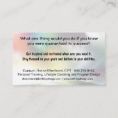 Motivatie personal training Kaart Visitekaartje (Achterkant)