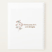 Motivatie perzik katoen Plant en groene bladeren Planner (Achterkant)