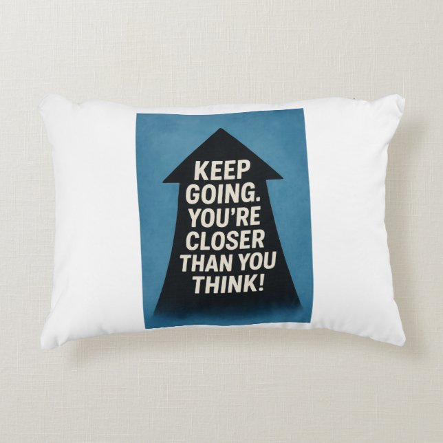 Motivatie pijl accent kussen (Voorkant)