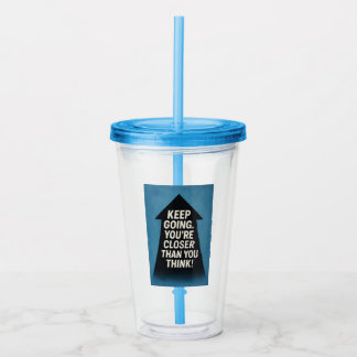 Motivatie pijl acryl drinkbeker