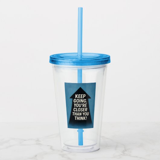 Motivatie pijl acryl drinkbeker (Voorkant)