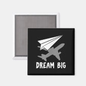 Motivatie Pilot Aerospace Engineer Dream Paper Magneet (Voorkant / Achterkant)