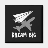 Motivatie Pilot Aerospace Engineer Dream Paper Magneet (Voorkant)