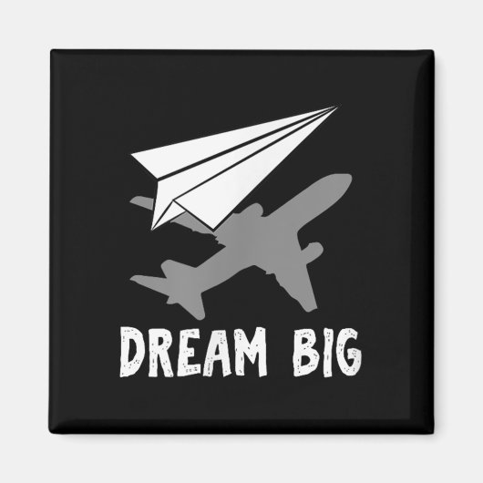 Motivatie Pilot Aerospace Engineer Dream Paper Magneet (Voorkant)