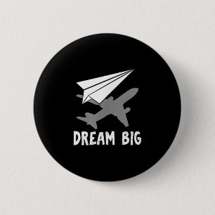 Motivatie Pilot Aerospace Engineer Dream Paper Ronde Button 5,7 Cm