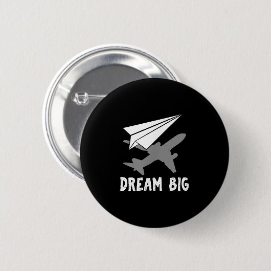 Motivatie Pilot Aerospace Engineer Dream Paper Ronde Button 5,7 Cm (Voorkant /achterkant)