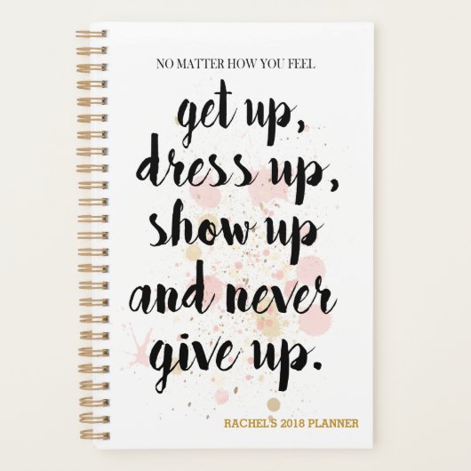 Motivatie planner nooit opgeven (Voorkant)