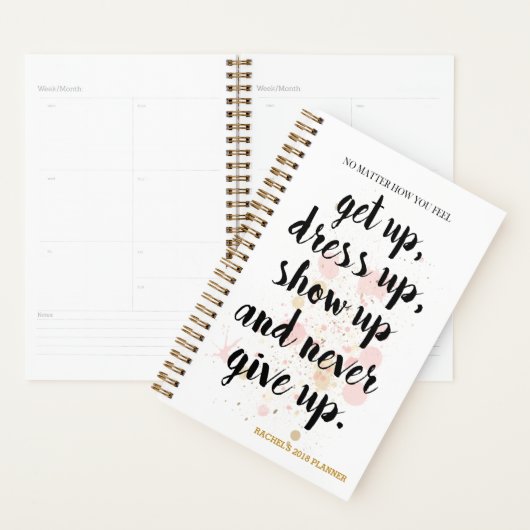 Motivatie planner nooit opgeven (Display)