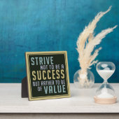 Motivatie plaquette voor succes en waarde fotoplaat (Insitu)