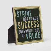 Motivatie plaquette voor succes en waarde fotoplaat (Voorkant)