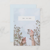 Motivatie platte kaart met dank (Voorkant / Achterkant)