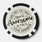 Motivatie Poker Chip Gift, Leuk Casino Spel (Achterkant)