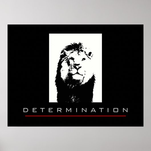 Motivatie Pop Art Lion Poster Print (Voorkant)