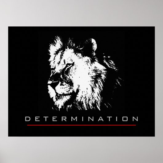 Motivatie Pop Art Lion Poster Print (Voorkant)