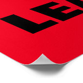 Motivatie Pop Kunstleiders Wolf Black Red Poster (Hoek)