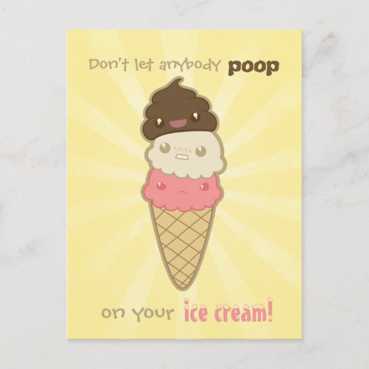 Motivatie pop op Ice Cream Briefkaart (Voorkant)