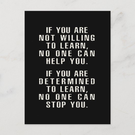 Motivatie, positief citaat, positief Gezegde Briefkaart (Voorkant)