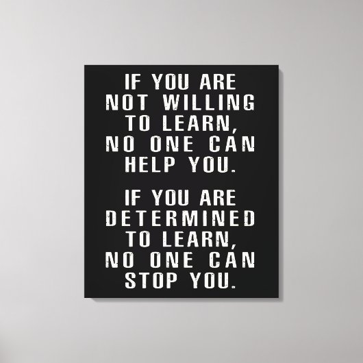 Motivatie, positief citaat, positief Gezegde Canvas Afdruk (Voorkant)