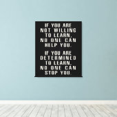 Motivatie, positief citaat, positief Gezegde Canvas Afdruk (Insitu (Houten vloer))