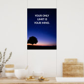 Motivatie positief nederig tekst Poster (Keuken)
