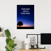 Motivatie positief nederig tekst Poster (Thuiskantoor)