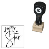 MOTIVATIE POSITIEVE hand geletterde superster Rubberstempel (Gestempeld)
